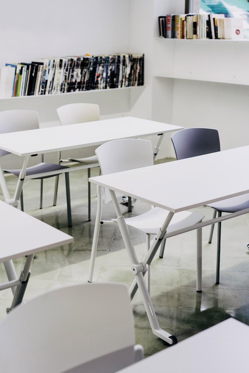 ENEA Стол из меламина прямоугольной формы на колесиках Folio sun-id-1434189 - Вид №6