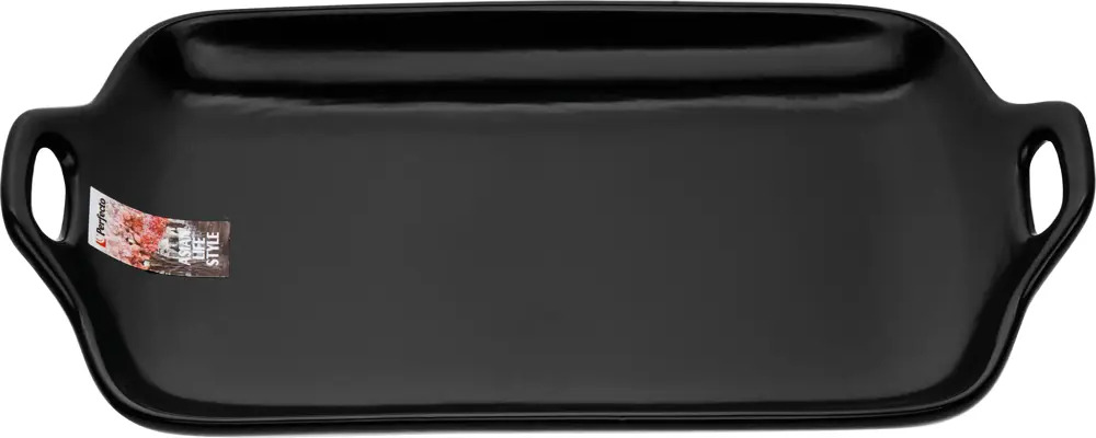 91581732 Блюдо сервировочное Perfecto Linea Asian 17x29 см керамика цвет черный STLM-0876543