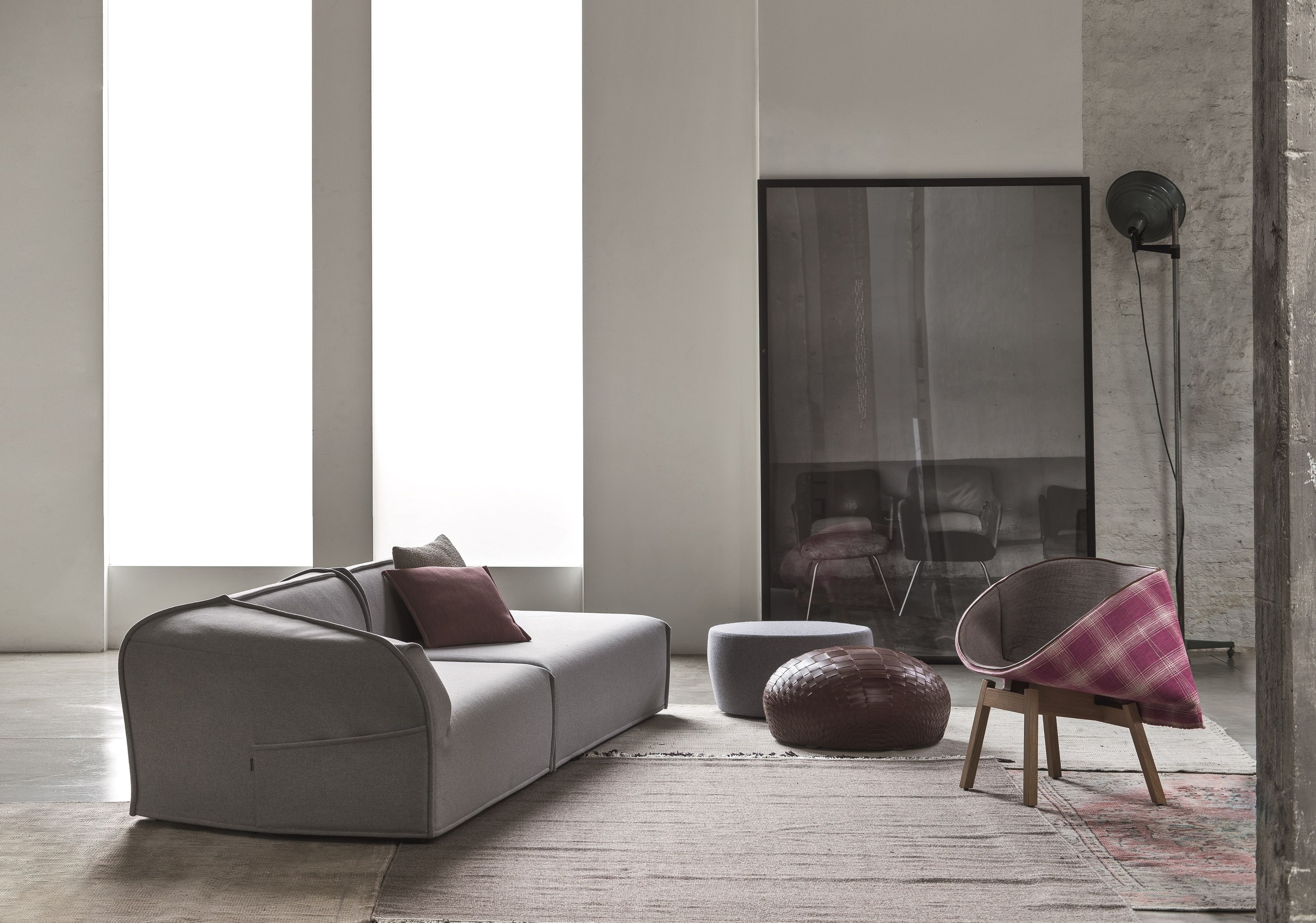 Круглый кожаный пуф MOROSO DEW ARCH-00029896 - Вид №5