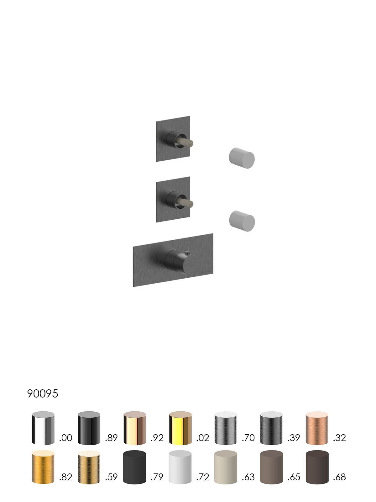 Термостатический смеситель для душа с 3 отверстиями Rubinetterie Frattini отдельная эстетика ARCH-00096850 - Вид №2