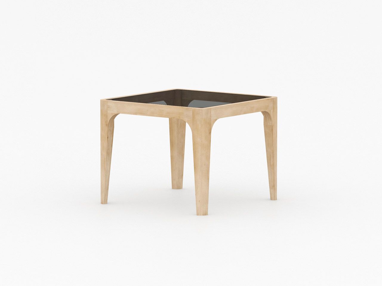 Квадратный деревянный и стеклянный журнальный столик Air Division Perry ARCH-00144771 - Вид №3