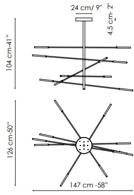 Bonaldo Подвесной светильник из окрашенного металла Crossroad sun-id-1459839 - Вид №5