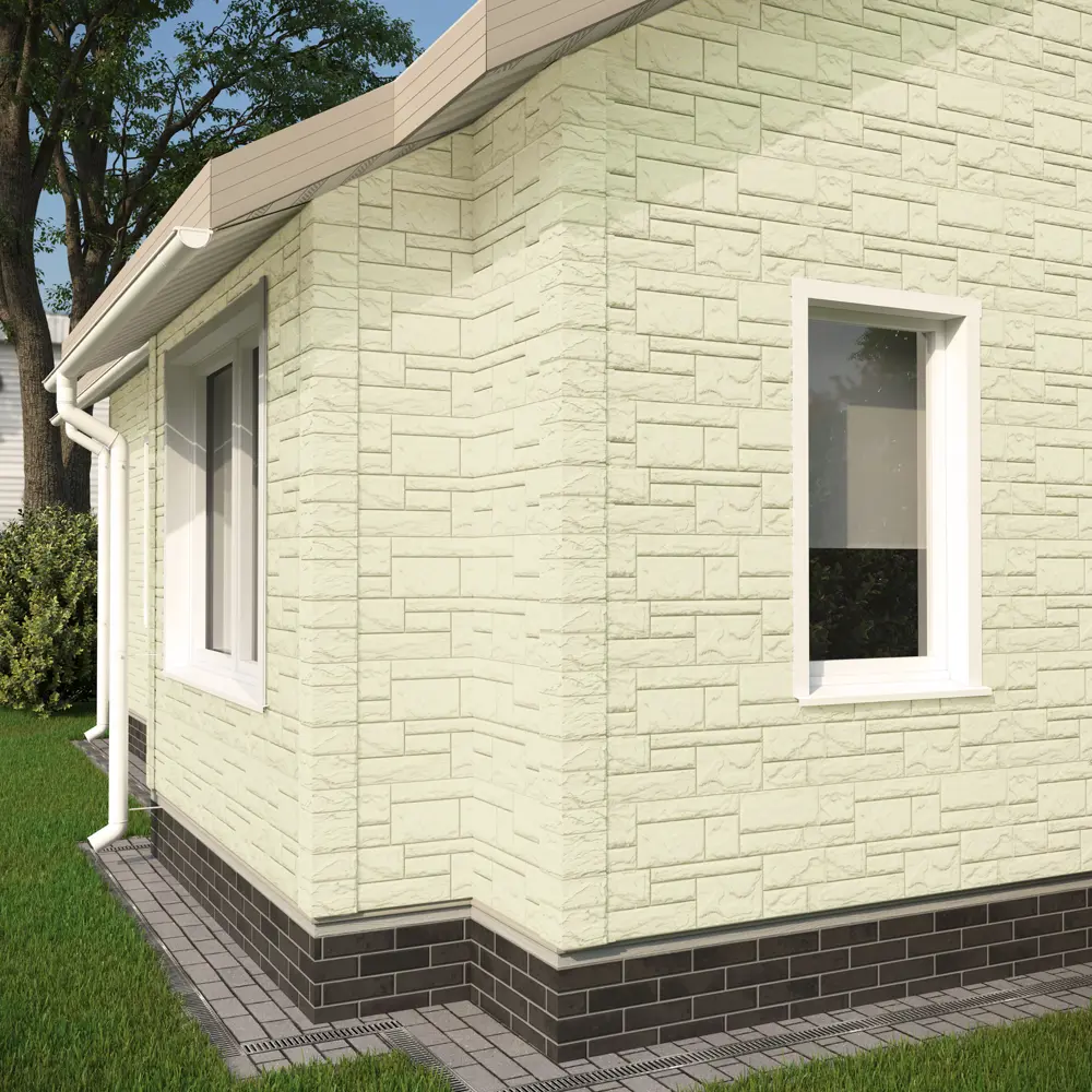 Угол Dacha слоистый камень 406x19.5 мм светло-желтый STLM-2190330 - Вид №2