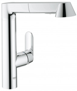 Смеситель для кухни GROHE K7 с выдвижным изливом, хром (32176000)
