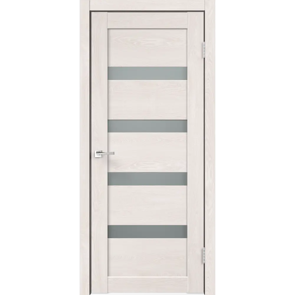 Комплект двери Лайн 2 со стеклом 90x200 см Hardflex цвет дуб тернер белый с добором 150 мм VELLDORIS STLM-2019375