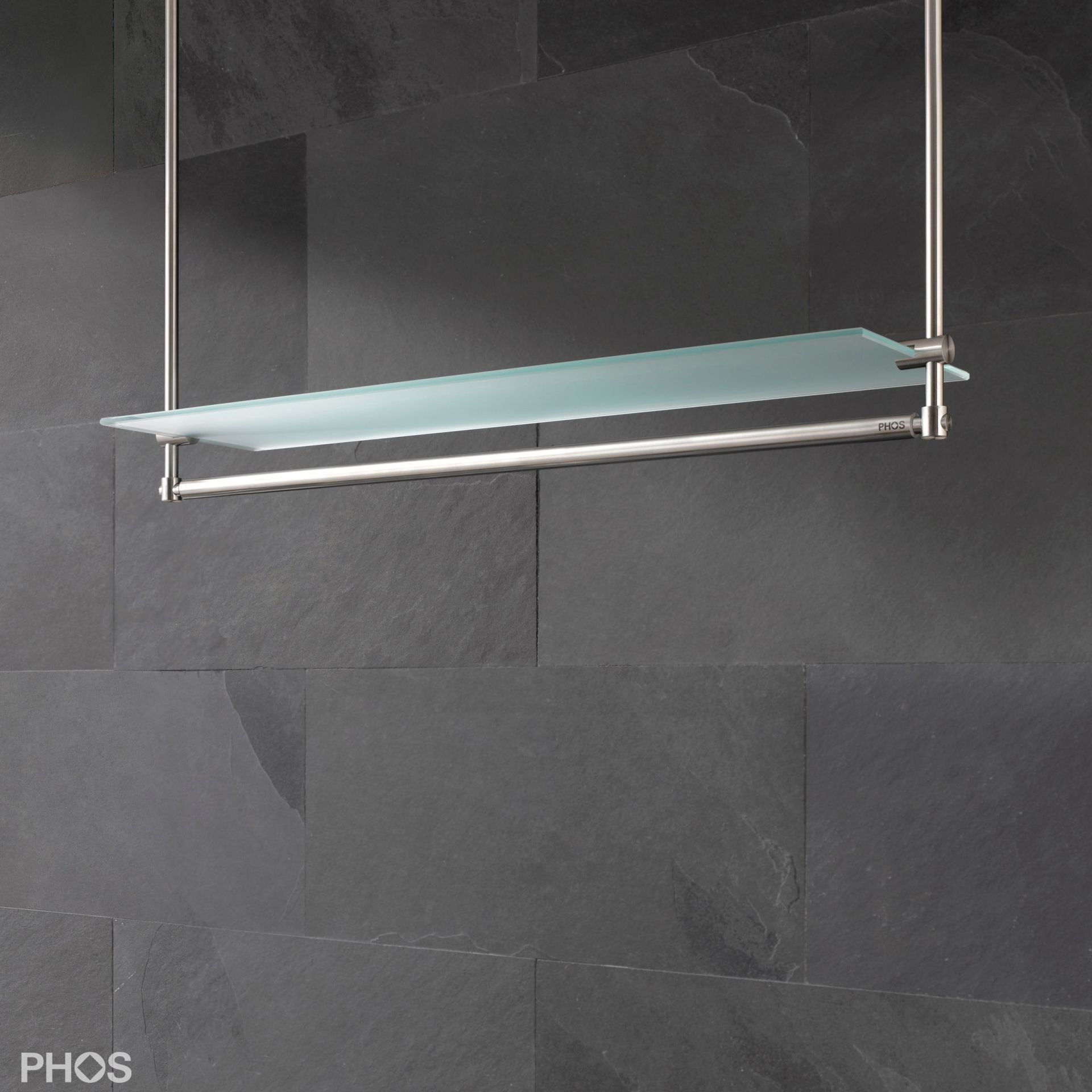 T0G Подвесной шкаф с платяной штангой и стеклянной полкой, потолочный монтаж PHOS  - Вид №2