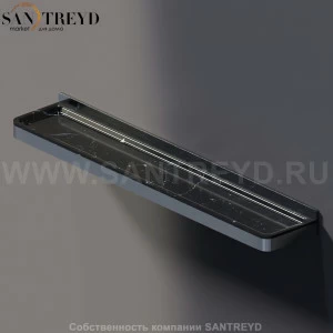 Agape MEMORY Полка 70 см из черного мрамора в хромированном каркасе AMEM856ANM