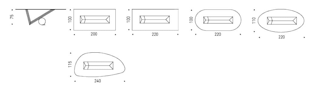 Овальный стол из нержавеющей стали и хрусталя Cattelan italia Valentino ARCH-00067325 - Вид №4