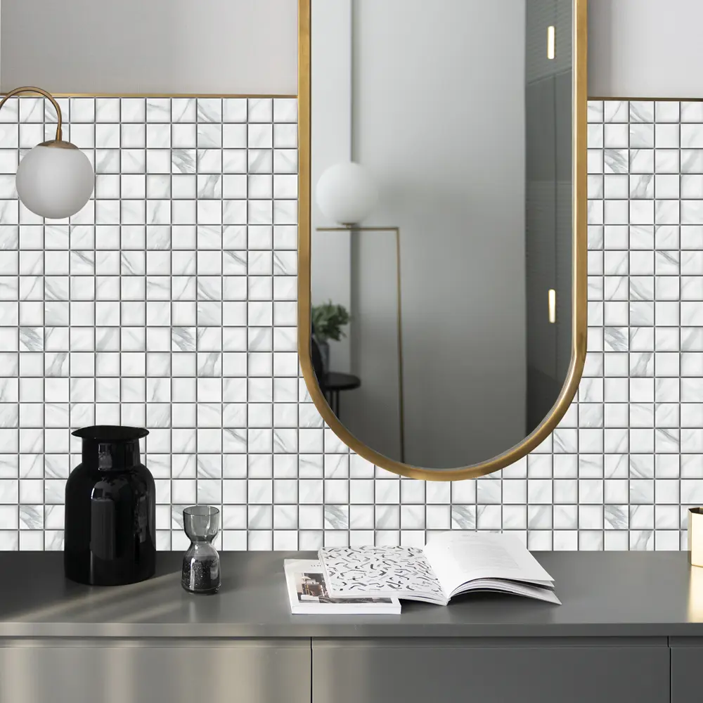 89347300 Пленка самоклеящаяся Плитка мраморная 0.60x8 м цвет белый STLM-0813683 INSPIRE  - Вид №2