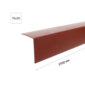 Угол ПВХ 10x10x2700 мм цвет махагон 84267822 STLM-2095221