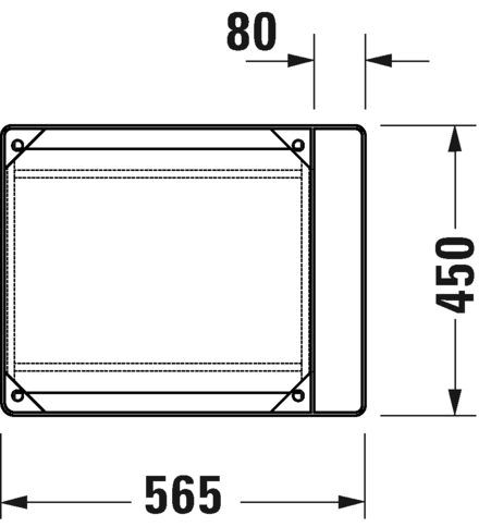 0031164600 DuraSquare Консоль металлическая подвесная **
Черный матовый Хром Duravit - Вид №1