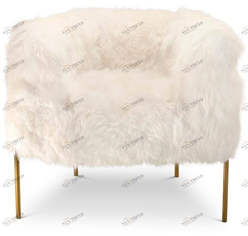 Scarlet Splendour Кресло обитое мехом Snow white sun-id-1469014