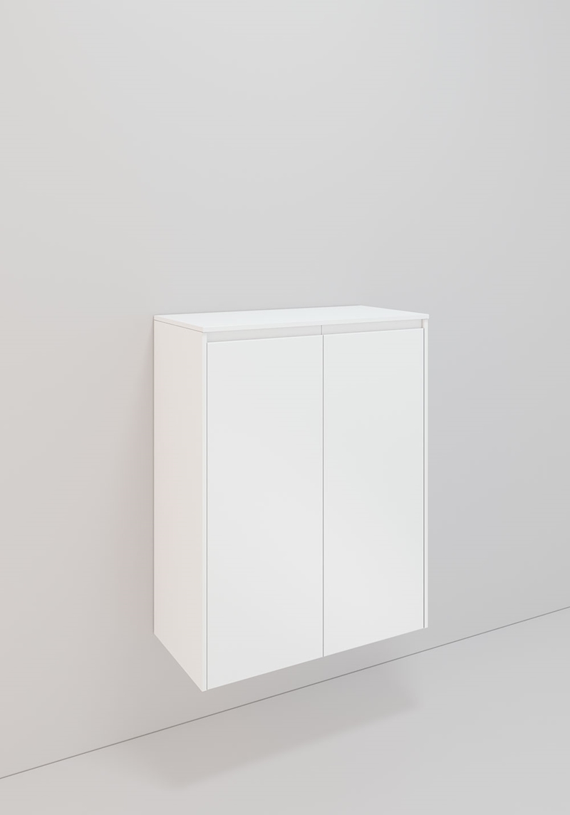 60158 Lc 158 Боковой Шкаф 350D Низкий H838, Теплый Белый Мат Noro  Белый 