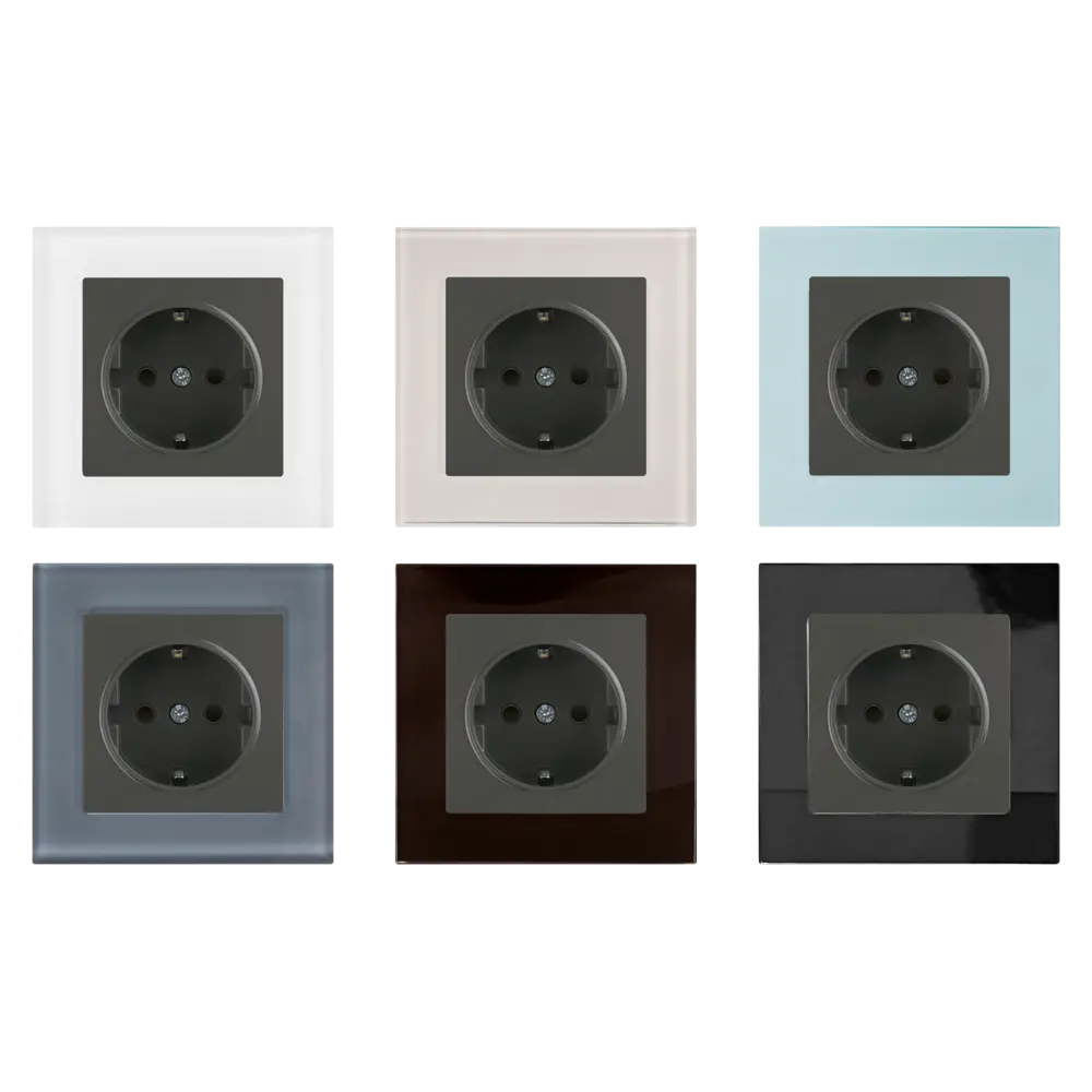 Розетка встраиваемая Werkel с заземлением, со шторками, цвет серо-коричневый STLM-2025756 - Вид №1