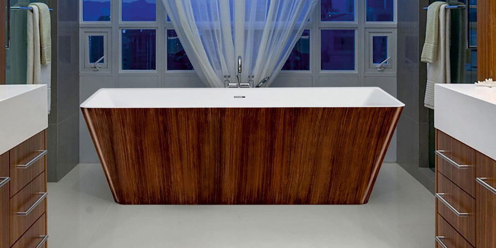 Ванна акриловая отдельностоящая Brown Wood Lagard VELA lgd-vla-bw - Вид №1