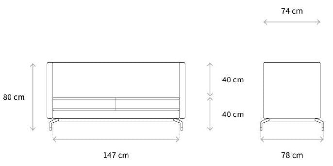2-местный тканевый диван Wagner W-Lounge ARCH-00112957