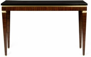 JOSÉ LEITE DE CASTRO Прямоугольная консоль из черного дерева и гранита  12005813