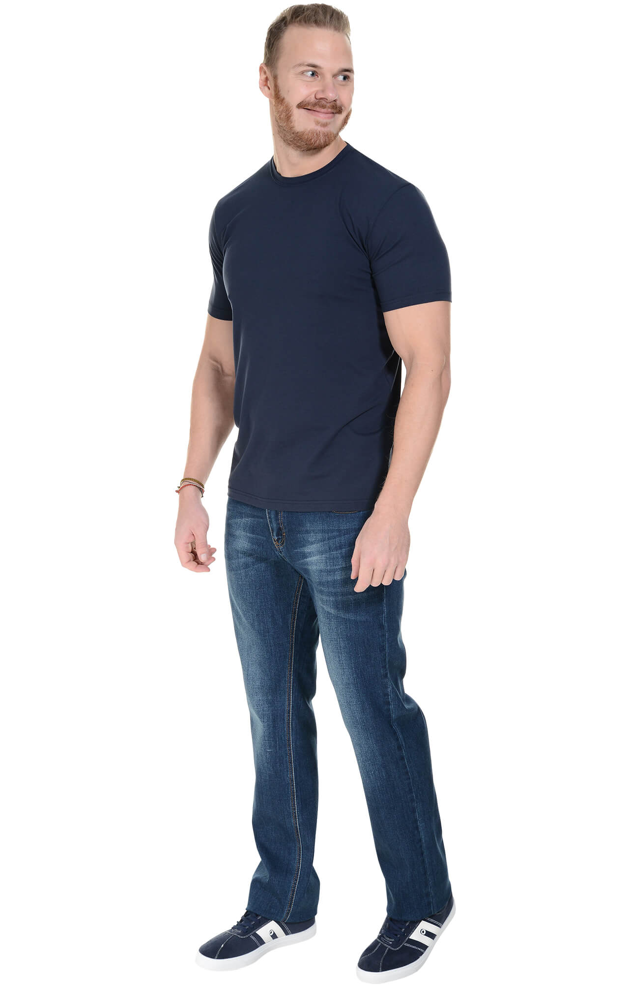 62080 Футболка мужская темно-синяя LUXE  Одежда для официантов  размер S  - Вид №4