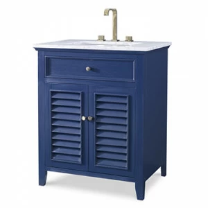 Тумбочка, Petite (до 33,5) 17590-110-221 Louvered Medium Sink Chest - Cadet Blue Ambella