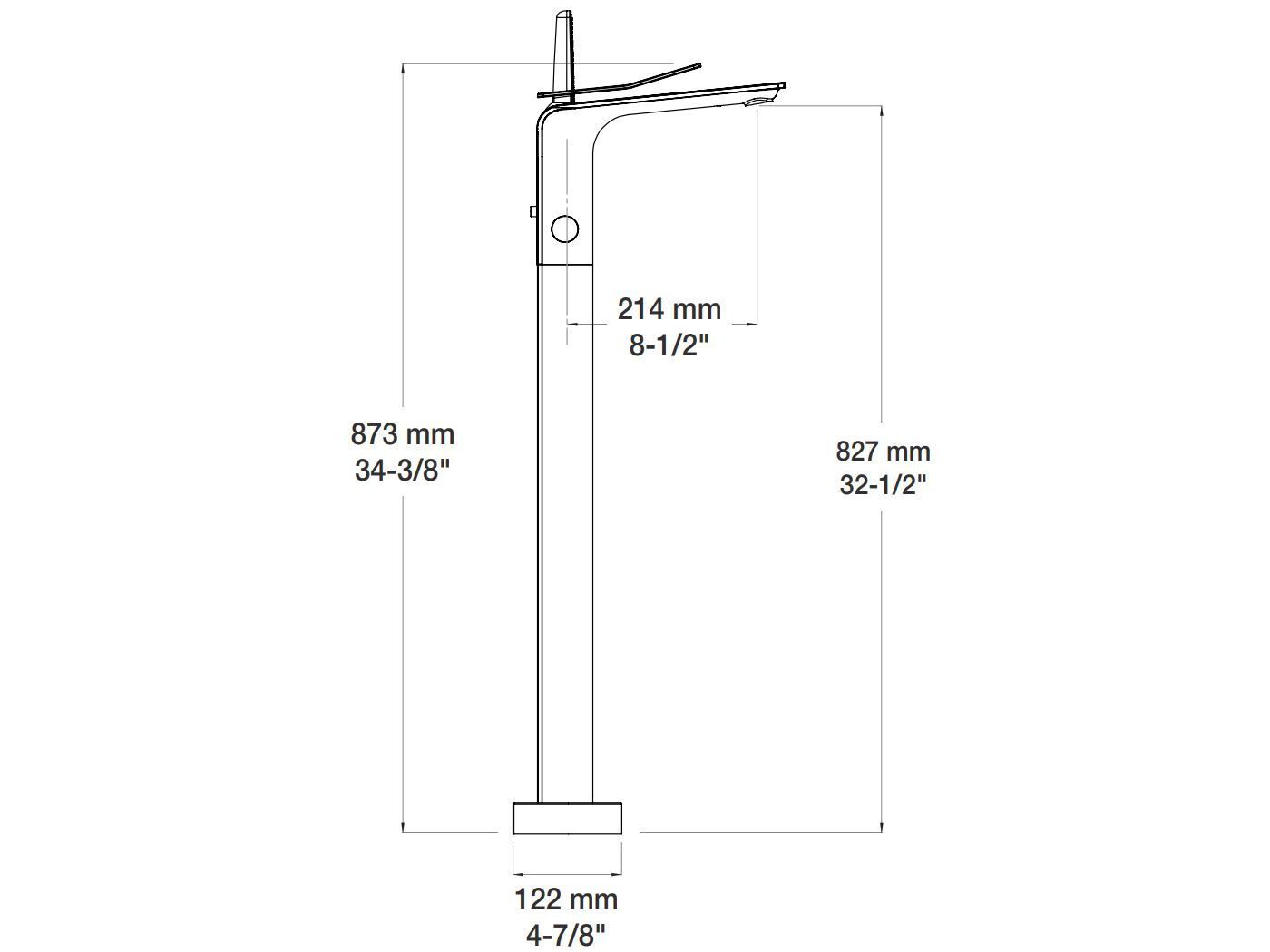 Смеситель для ванны с одним отверстием и ручным душем BARIL Accent B56 ARCH-00006375 - Вид №1