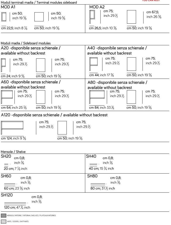AMURA Комод деревянный с распашными дверцами, обтянутый кожей Sistema parere 2 sun-id-1347689 - Вид №7