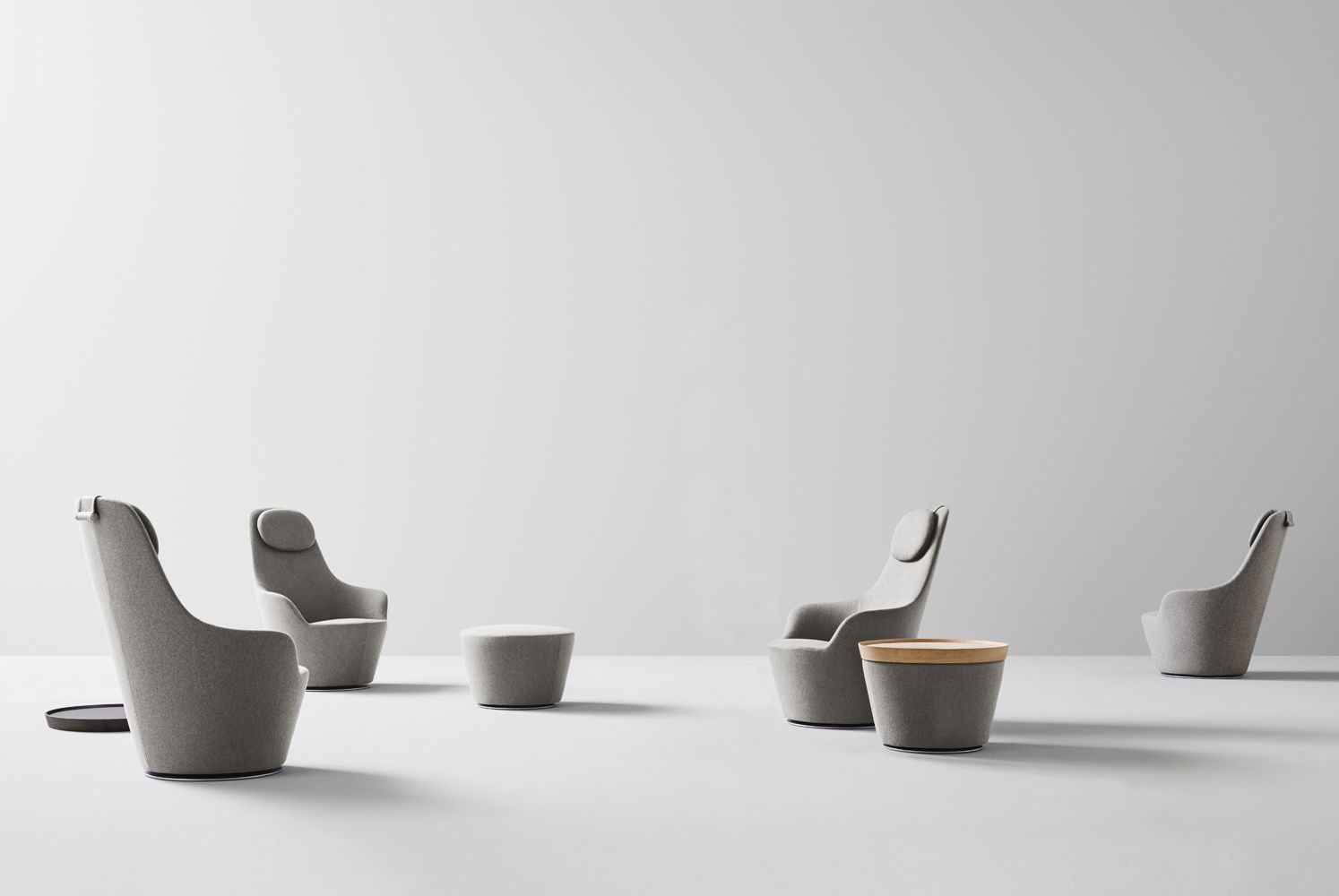 Тканевое кресло с высокой спинкой B&B Italia Harbor ARCH-00147731 - Вид №3