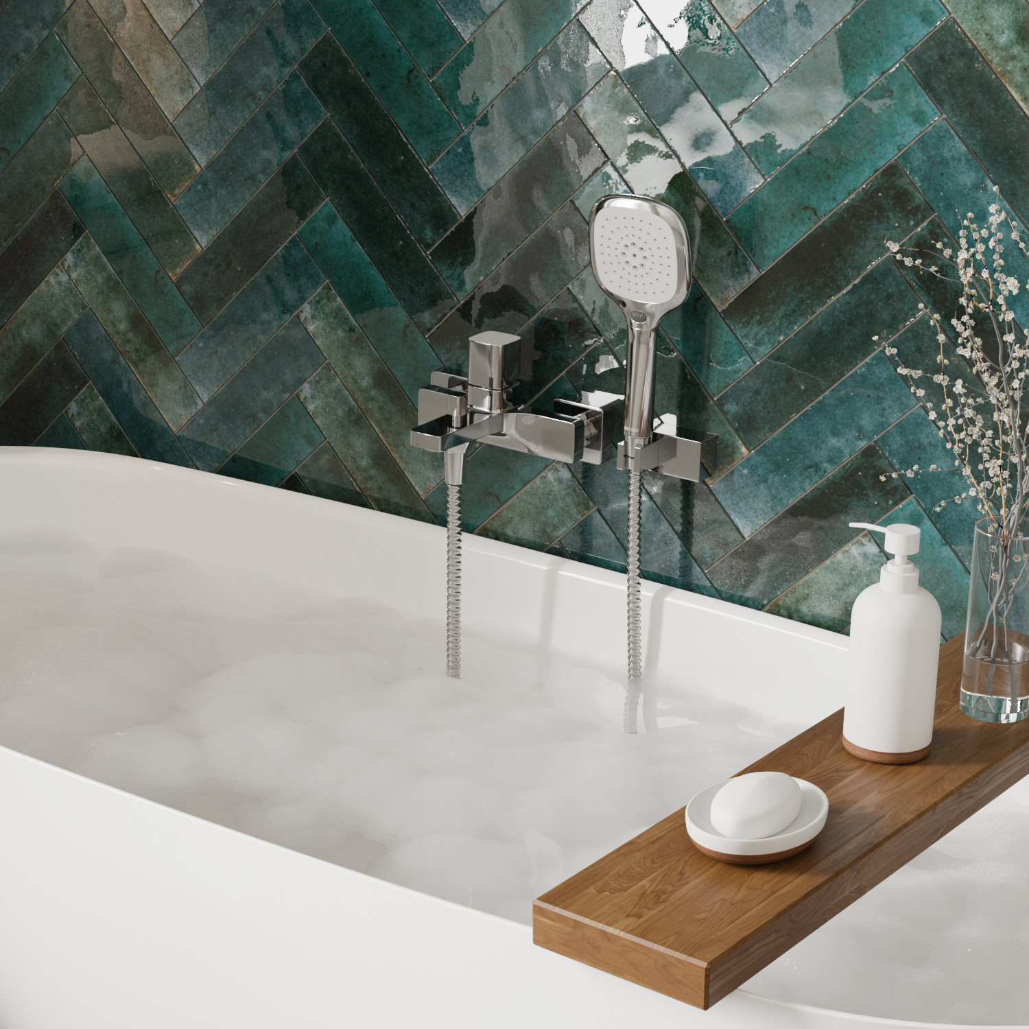 8601 Naab Смеситель для ванны с коротким изливом WasserKRAFT Naab 8600  - Вид №10