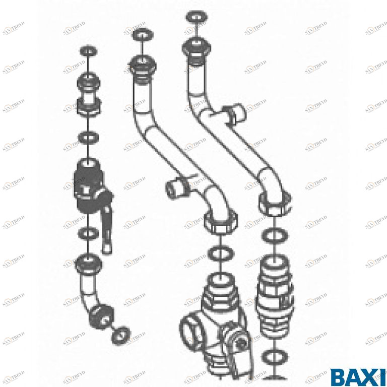7105852- Комплект для подсоединения котла к коллектору (7105852-) BAXI 