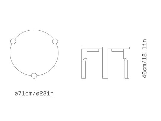 Круглый деревянный журнальный столик Omelette Editions Domus ARCH-00053734 - Вид №10