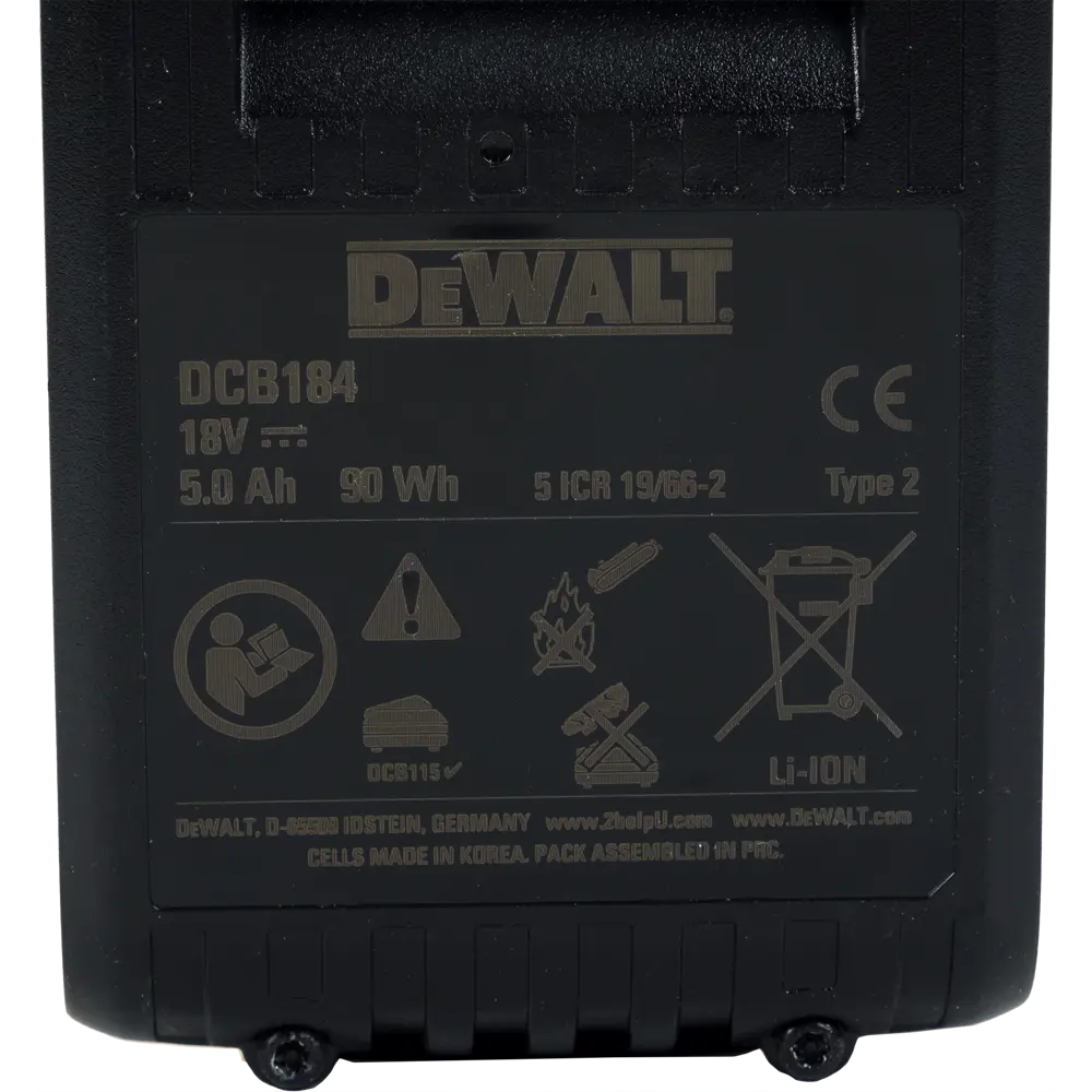 Аккумулятор Dewalt DCB 184, 18 В Li-ion 5 Ач 80052490 STLM-2201344  - Вид №2
