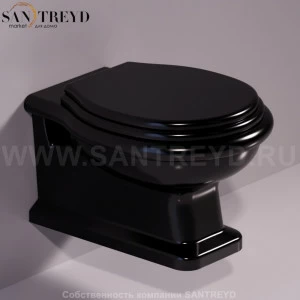 LA18NERO Подвесной унитаз настенный Черный Simas Lante Италия