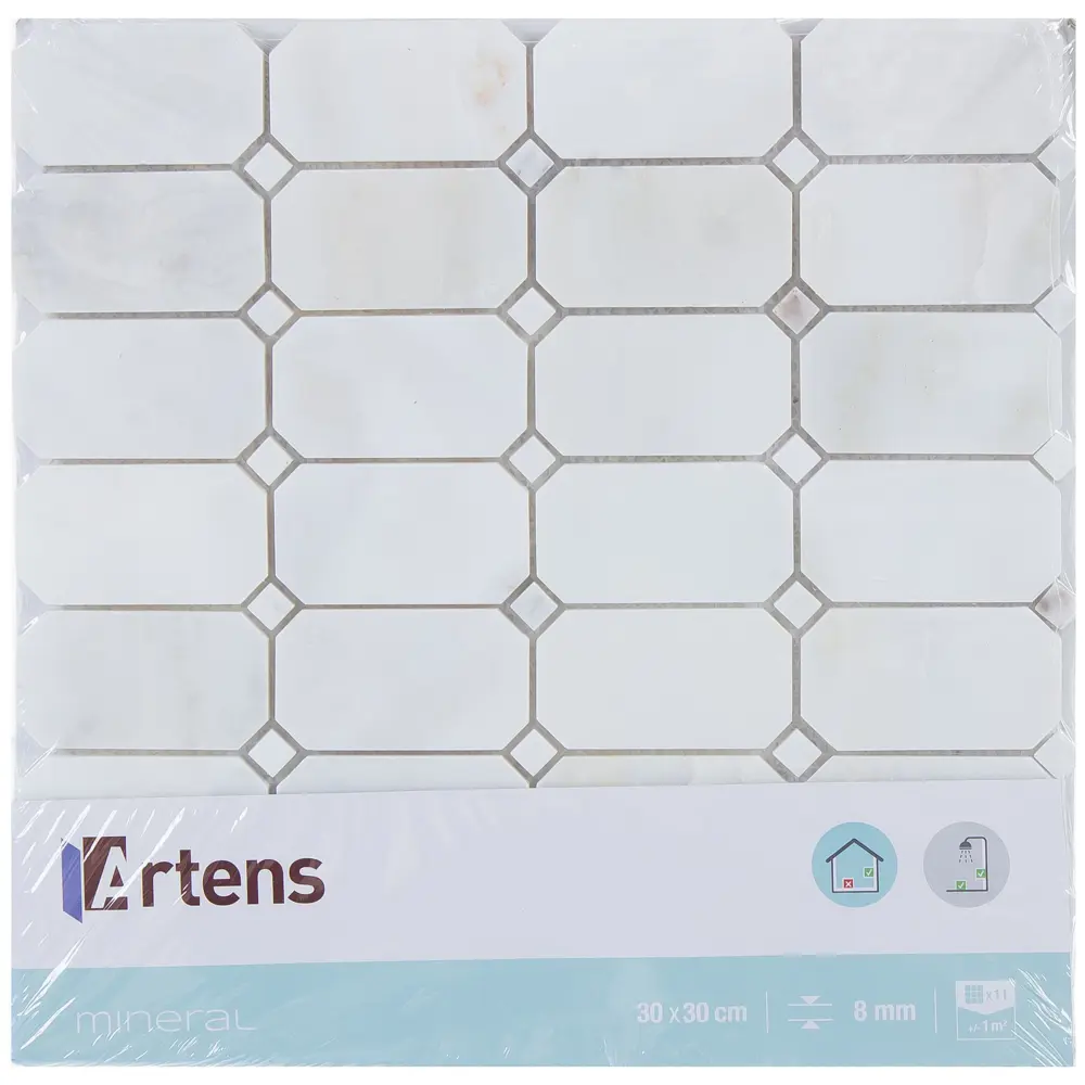 Мозаика Artens «White», 30х30 см, мрамор, цвет белый 18738417 STLM-2111512  - Вид №6