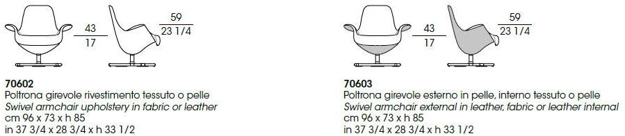 Giorgetti Вращающееся кресло из ткани с подлокотниками Tilt sun-id-1503116 - Вид №6