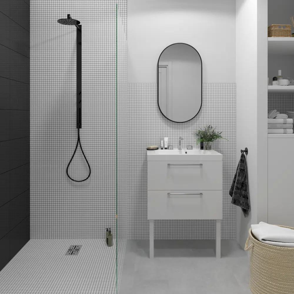 Стеклянная мозаика Kreaforta белая глянцевая 32.7×32.7 см 89400882 STLM-1572025 - Вид №6