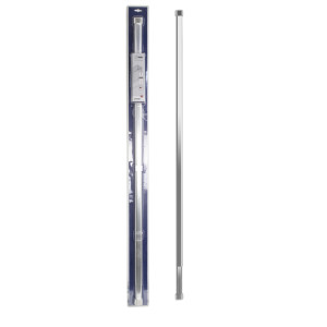 GFmark - Карниз в ванную, телескопический 1200 х 2200 мм, прямой, хромированный, из алюминия, овальная труба, код: 100016