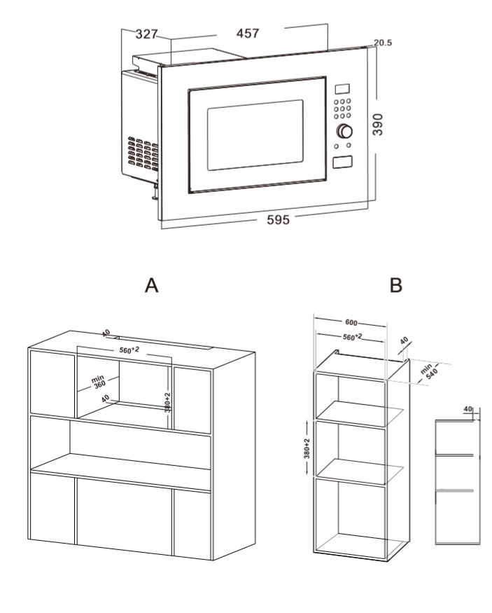 9136624 Встраиваемая микроволновая печь Hotpoint MF20G IX HA серебристый STDN-0044655 - Вид №3