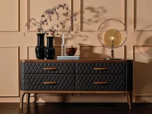 Tonin Casa Кожаный буфет с ящиками Tiffany night