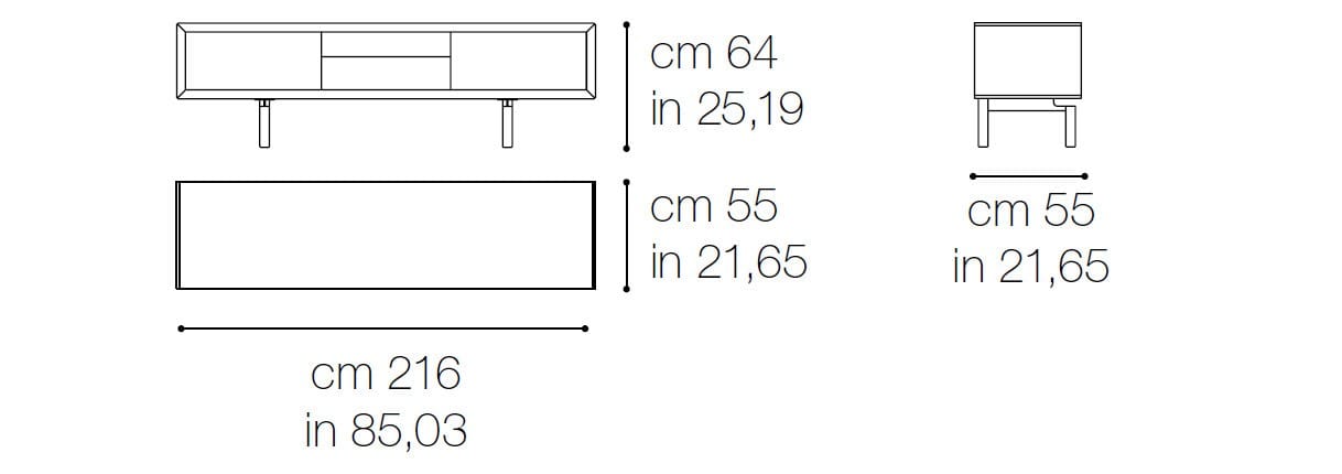 Низкий ТВ-шкаф Grilli ARCH-00086697 - Вид №3
