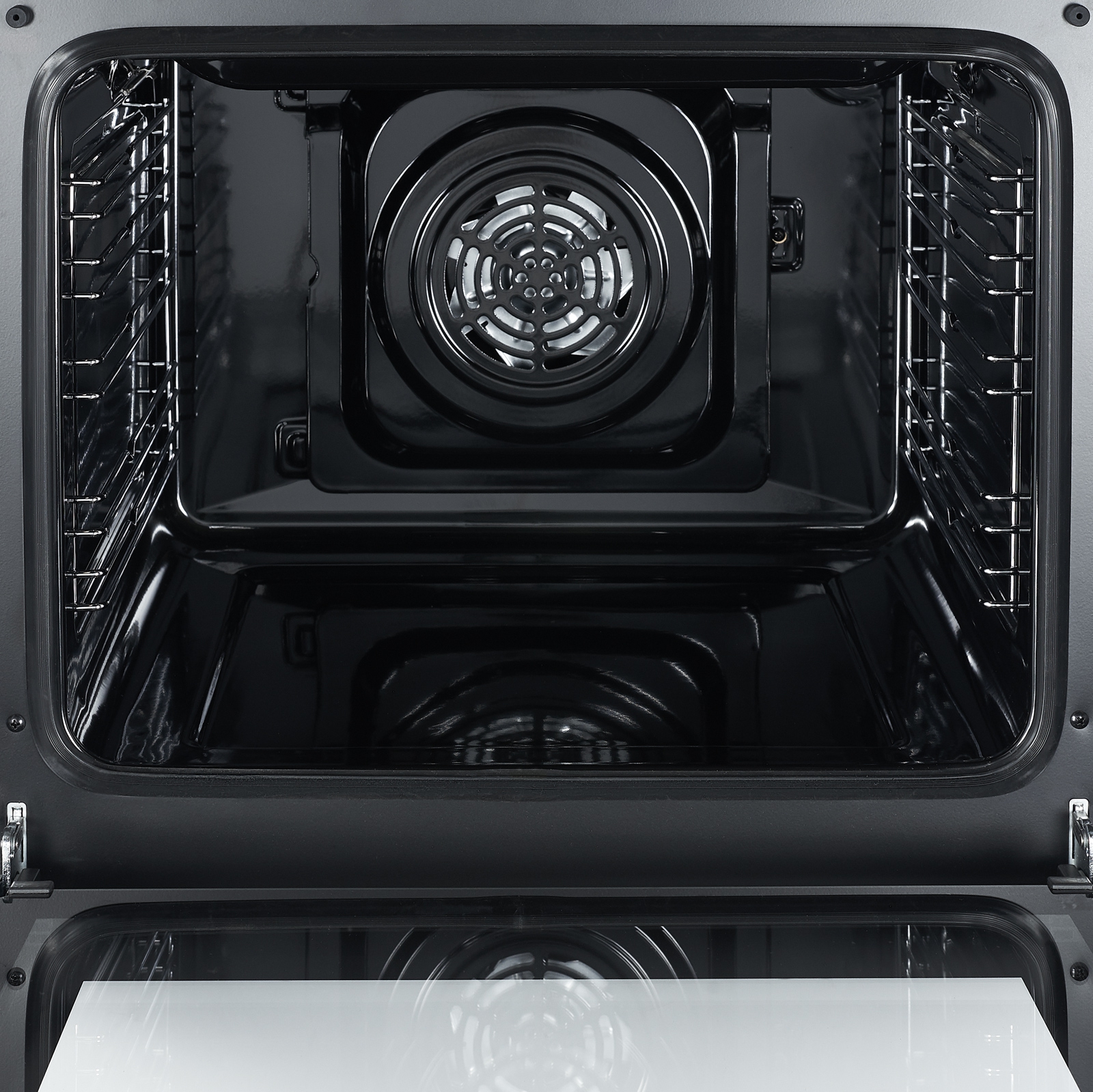 EOA 29 PDX 59.5х59.5x61 см, 58л, 9 режимов, утапливаемые переключатели, дисплей, электронное управление с сенсорными кнопками, гриль, конвекция, нержавеющая сталь/черное стекло Weissgauff Santreyd  - Вид №1