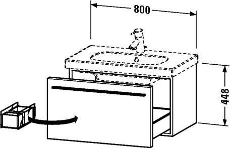 XL604802121 X-Large Тумбочка подвесная Орех темный декор Duravit - Вид №1