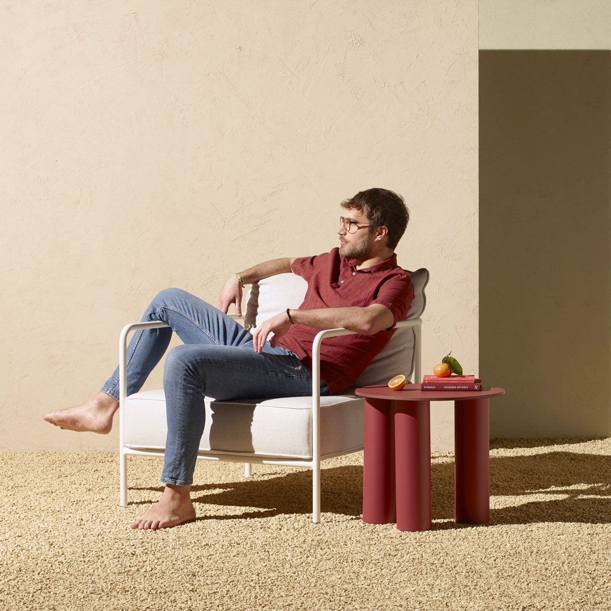 Стул для сада из стали и ткани S-CAB лоскут ARCH-00046587 - Вид №7