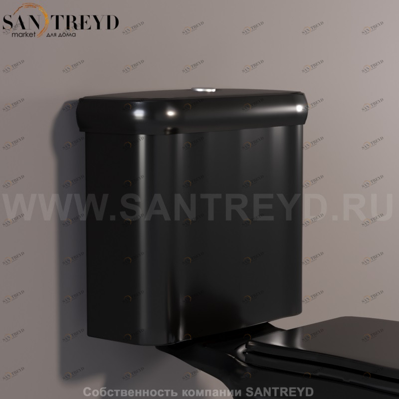 108104 Бачок для унитаза Черный Kerasan RETRO Италия