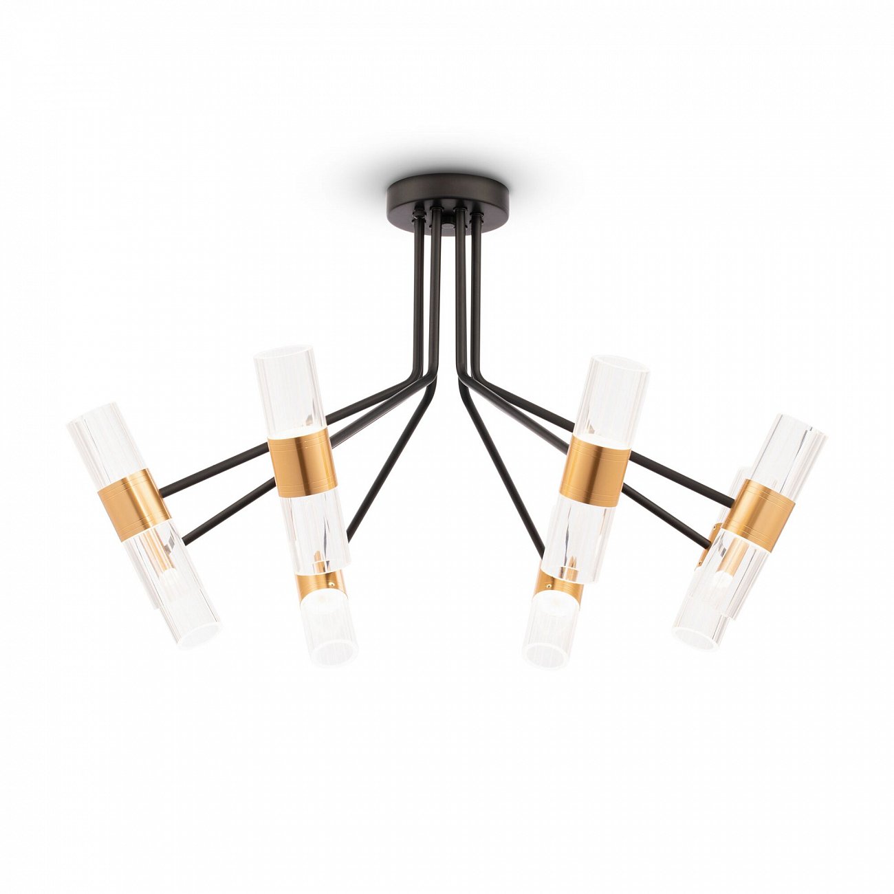 Светильник потолочный на 8 ламп черный Mia FR6038CL-L80B FREYA LED 00-3957032 Черный  - Вид №3