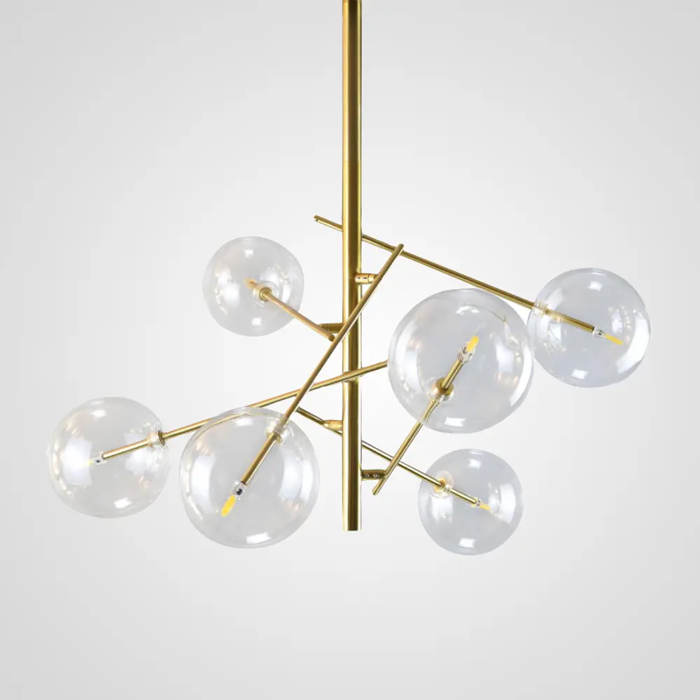 91106075 Люстра потолочная IMPERIUMLOFT 75593-22 Bolle hanging lamp Gallotti &amp 6 ламп 12 м² цвет бронза STLM-0487174