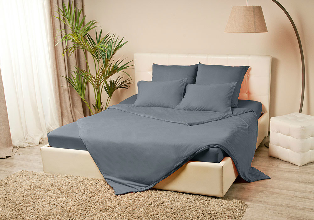 93836640 Пододеяльник KPМ-18графит 172х205 см, трикотаж Violett STLM-0584208 KUPU-KUPU