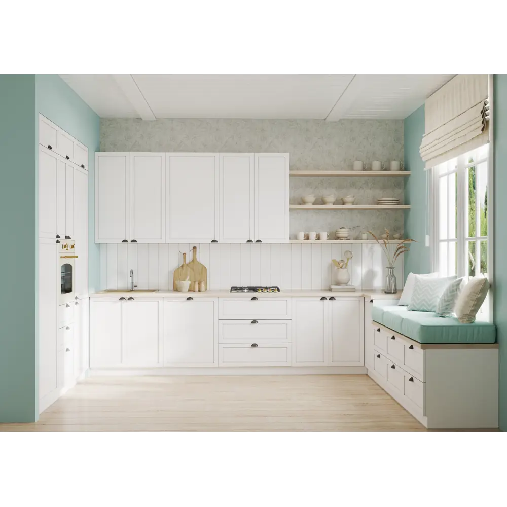 Фасад кухонный DELINIA ID Ньюпорт 59.7×38.1 см матовый белый с филенкой 82010386 STLM-0885356 - Вид №14