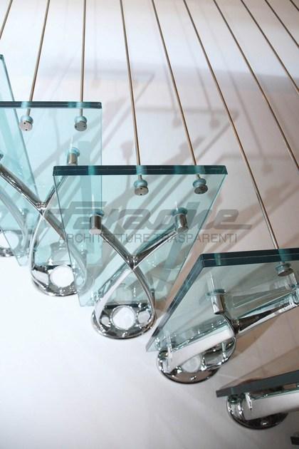 FARAONE Консольная лестница из нержавеющей стали и стекла sun-id-1490682 - Вид №7