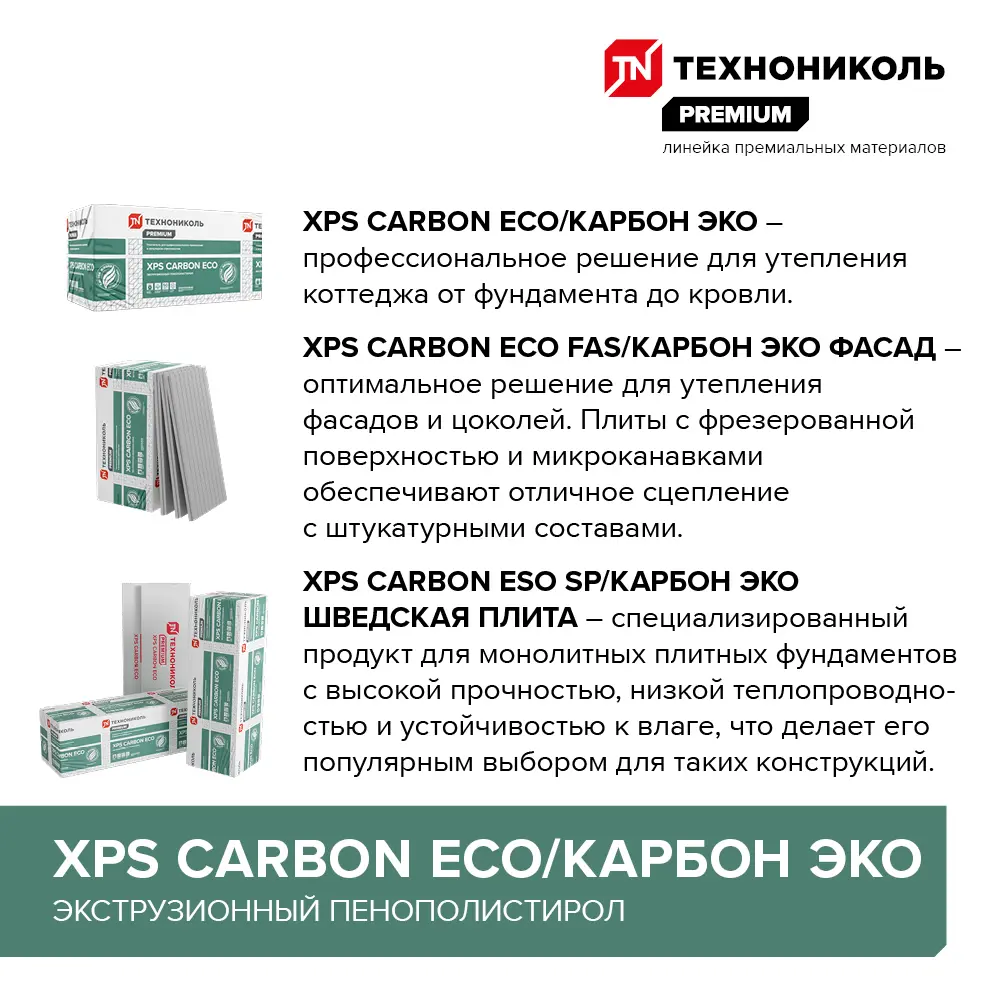 Экструдированный пенополистирол XPS 50 мм Технониколь Carbon Eco/Карбон Эко 580x1180 мм 0.69 м² STLM-2188746 - Вид №4
