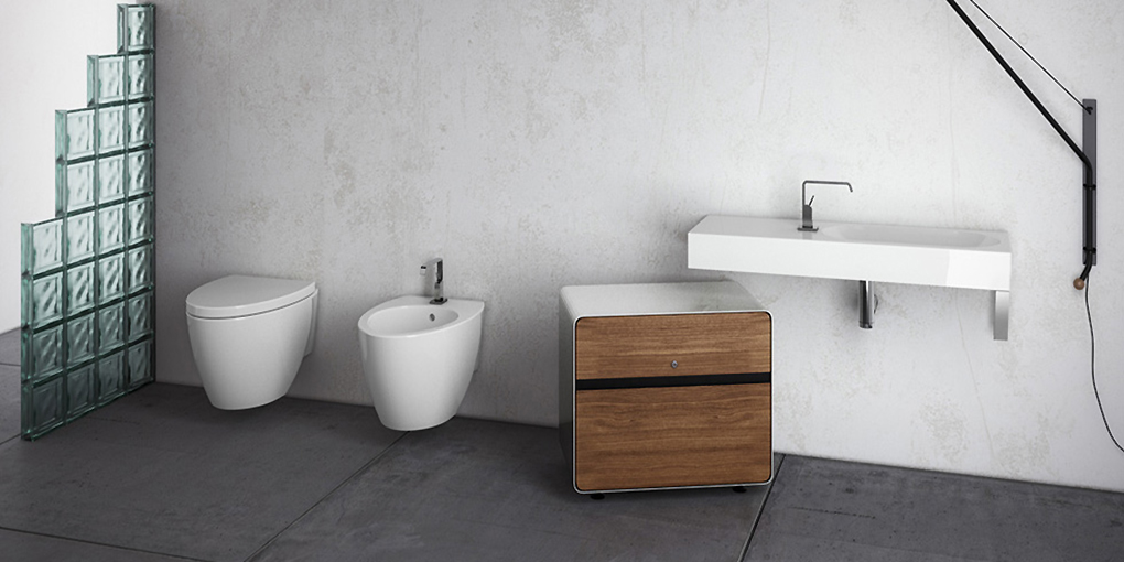 OV100DX101 Подвесная раковина настенная овальная Disegno Ceramica  белая  - Вид №1