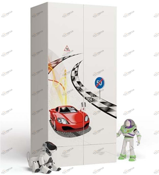 Шкаф ABC-KING 2х дверный Formula белая 4631148150355